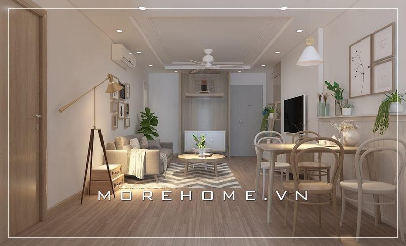 Thiết kế nội thất phòng khách, phòng ngủ hiện đại cho căn hộ cao cấp